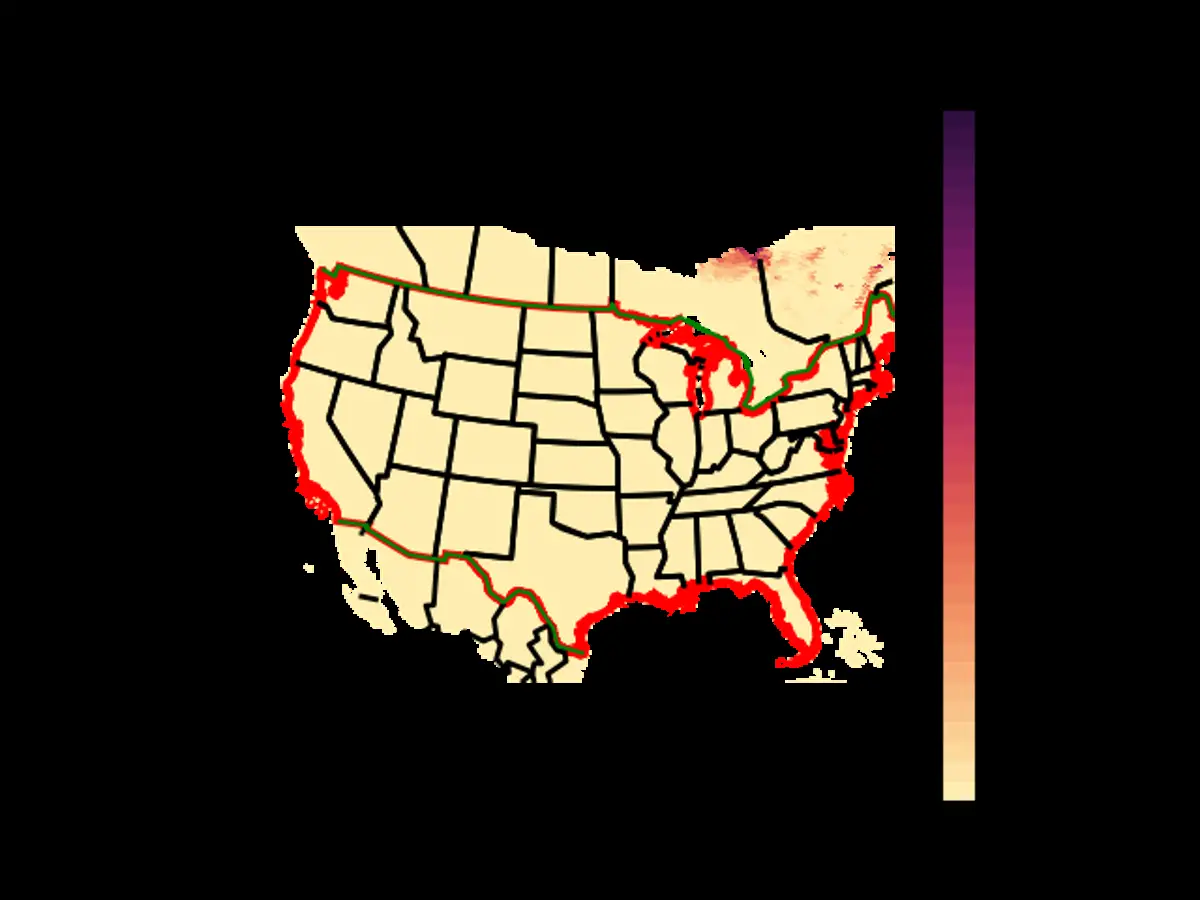 US Range Map for the American Black Duck in the SUMMER
